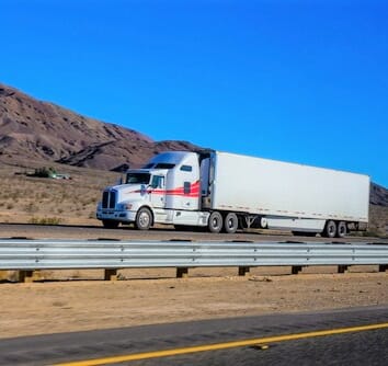 Semi truck on the highway